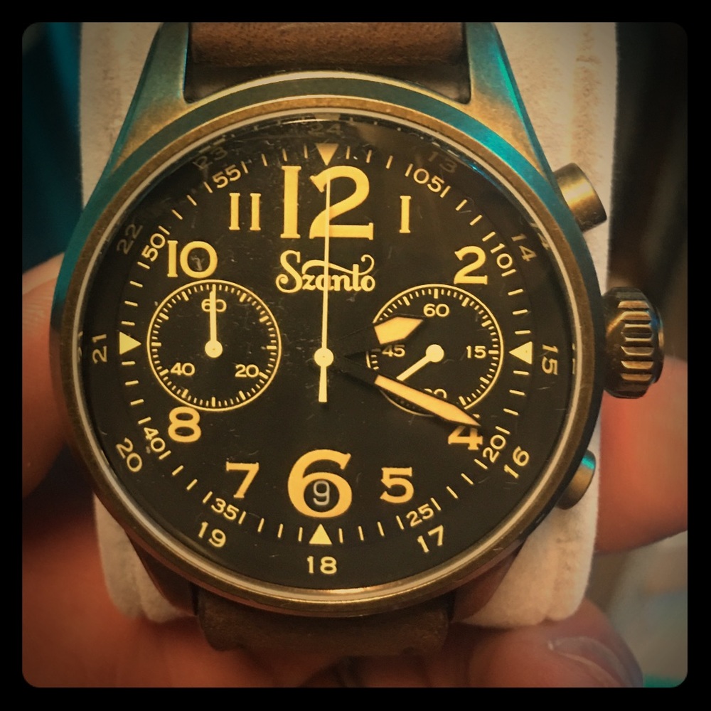 Antique Szanto men’s wrist watch.